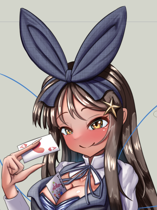 例大祭用の途中経過スターサファイア
君はどっちのカードを取るのかな? 