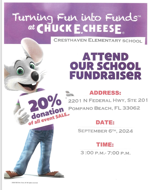 Cresthaven Family … Get ready for Fun Tomorrow  night  September 6th,2024. See You There !
