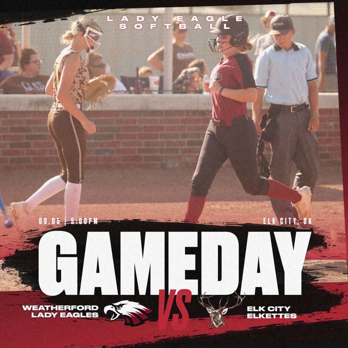 The Lady Eagles head to Elk City for a big district matchup! #goeagles