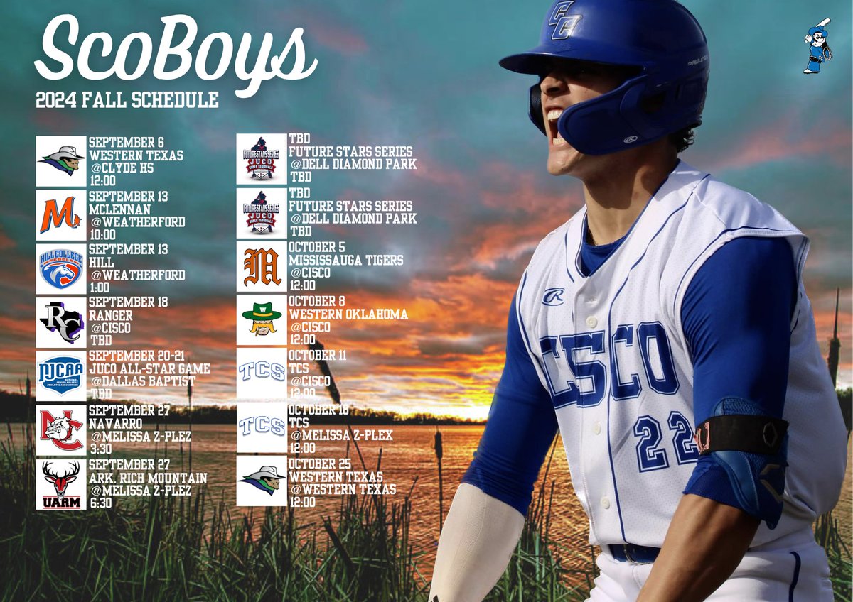 The fall schedule has arrived for the Wranglers‼️

#ScoBoys