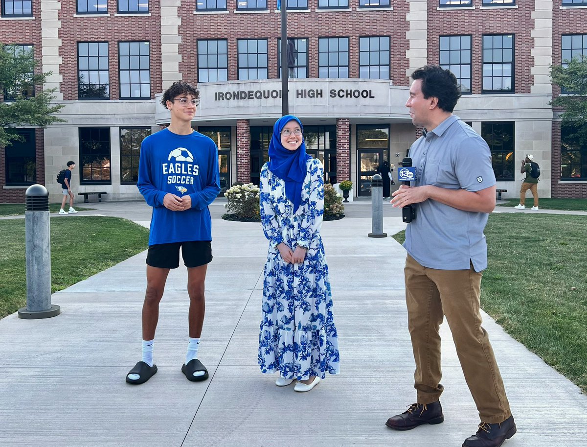 West Irondequoit CSD (@westirondequoit) on Twitter photo 👏Thank you to <a href="/FoxRochester/">Fox Rochester</a> / <a href="/13WHAM/">13WHAM</a> - from the studio crew to videographer Terry & reporter <a href="/cloreports/">Chris Lopez</a> in the field - for their hard work & hustle showcasing our staff/students here in West Irondequoit on our Opening Day! 👏Thank you to <a href="/FoxRochester/">Fox Rochester</a> / <a href="/13WHAM/">13WHAM</a> - from the studio crew to videographer Terry & reporter <a href="/cloreports/">Chris Lopez</a> in the field - for their hard work & hustle showcasing our staff/students here in West Irondequoit on our Opening Day!