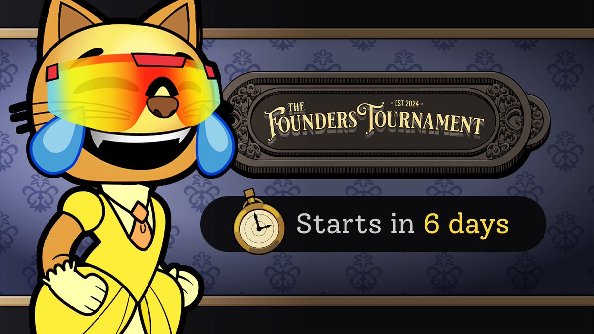 Six days to the Founder's Tournament!

Have you made your account?

play (dot) themysterysociety (dot) xyz