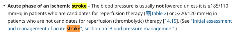 Updated my Severe Hypertension algorithm to reflect recentupdates.

AHA 2024 recommends dropping MAP by 15% in 1H towards goal SBP &lt; 180 in ischemic stroke without stratifying by tPA versus no tPA; followed uptodate's recommendations on this