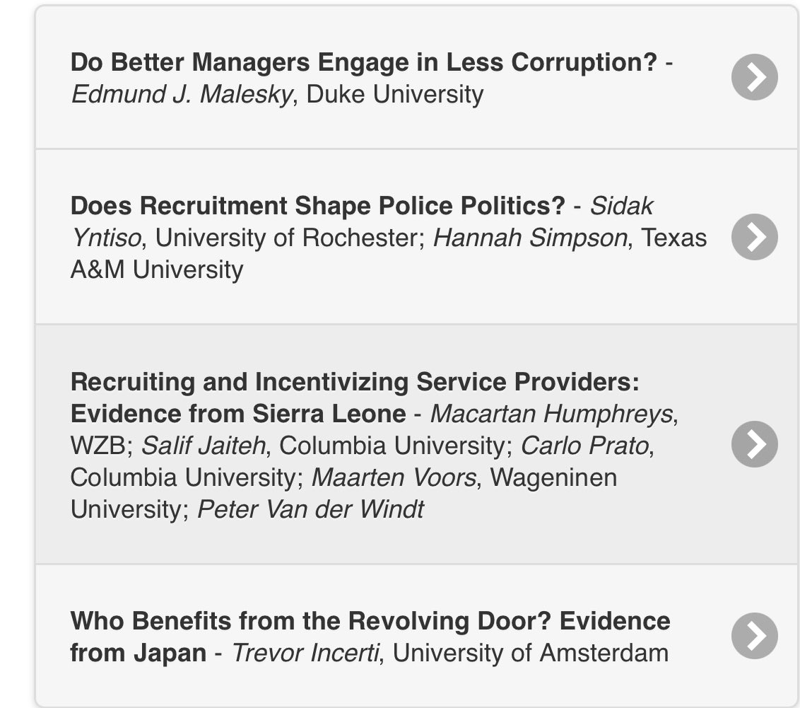 About to chair a great panel on bureaucratic recruitment with excellent papers. We will have lots of time for Q&amp;A, so stop by: Marriot 308 #APSA2024