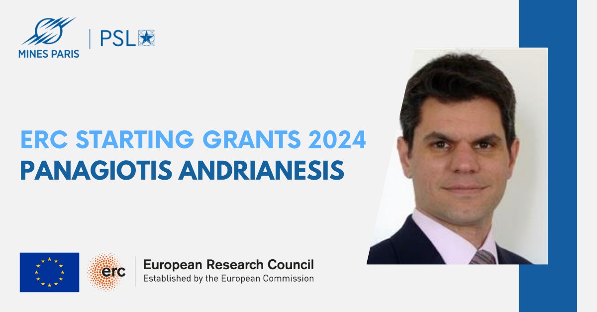 Mines Paris - PSL (@mines_paris) on Twitter photo 🚀 Félicitations à Panagiotis Andrianesis pour sa bourse ERC Starting Grant 2024 <a href="/ERC_Research/">European Research Council (ERC)</a> pour le projet "CRISP", visant à renforcer la résilience des systèmes électriques décarbonés face aux crises.
👉 En savoir plus : vu.fr/ggDVU 🚀 Félicitations à Panagiotis Andrianesis pour sa bourse ERC Starting Grant 2024 <a href="/ERC_Research/">European Research Council (ERC)</a> pour le projet "CRISP", visant à renforcer la résilience des systèmes électriques décarbonés face aux crises.
👉 En savoir plus : vu.fr/ggDVU