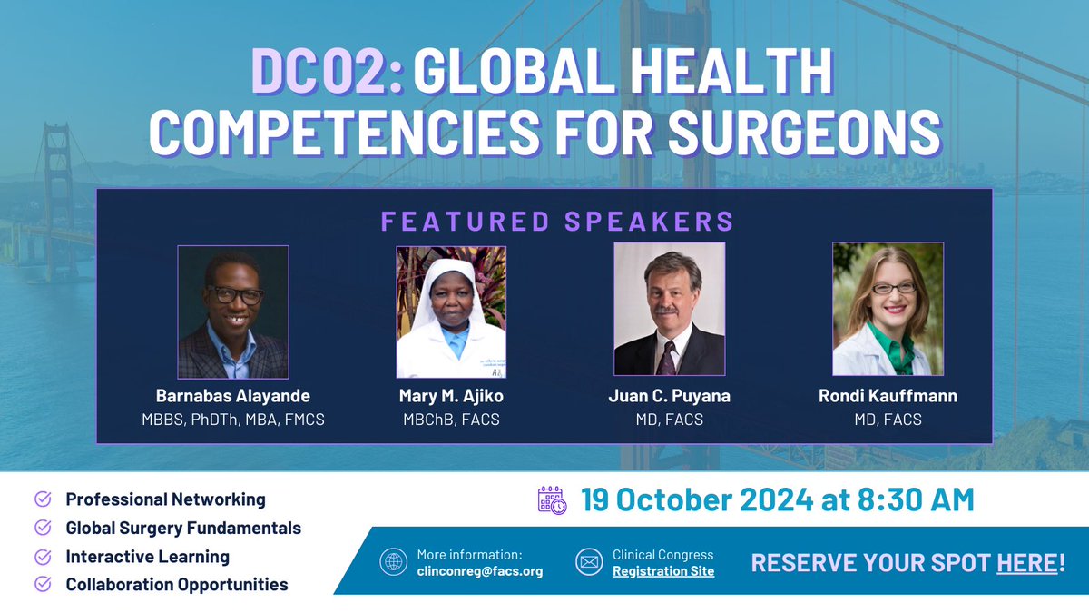 Miranda Melone (@miranda_melone) on Twitter photo Interested in global surgery? Sign up now for our Clinical Congress didactic course featuring these and other experts! facs.org/for-medical-pr… <a href="/gttefera/">Girma Tefera MD,FACS</a> Interested in global surgery? Sign up now for our Clinical Congress didactic course featuring these and other experts! facs.org/for-medical-pr… <a href="/gttefera/">Girma Tefera MD,FACS</a>