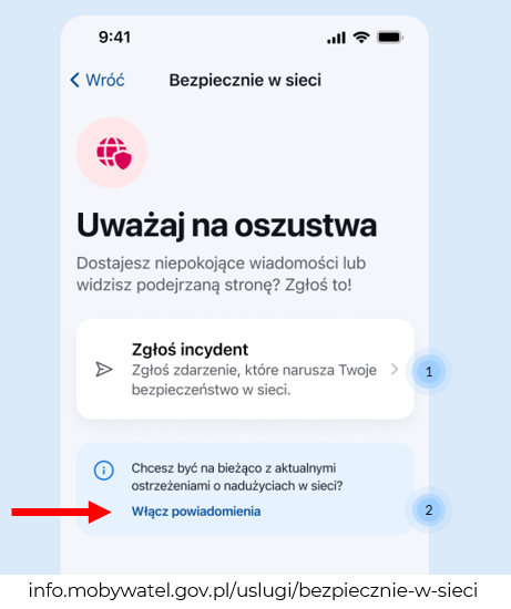 KacperSzurek's tweet photo. Od niedawna aplikacja mObywatel posiada ostrzeżenia o aktualnych zagrożeniach w sieci.
Za informacje odpowiadają specjaliści CERT Polska.
Można je włączyć w menu:
Usługi - Bezpiecznie w sieci - Włącz powiadomienia