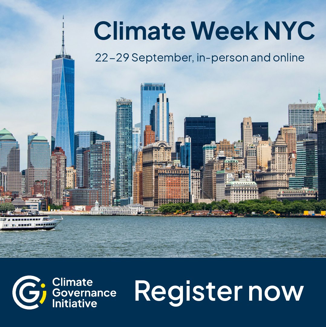 Help us drive climate action, fast. Join our livestreamed events from the heart of New York City during  #ClimateWeekNYC 🏙️🍎🌎

Learn more about how you can join the discussion in person or virtually at our dedicated events page👉 bit.ly/4gc16UK  #ClimateGovernance
