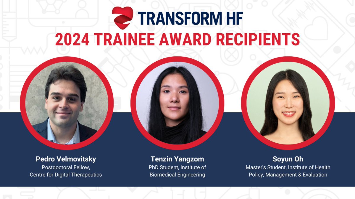 We are thrilled to announce the recipients of TRANSFORM HF's 2024 Trainee Awards! 👏

Get to know this year's trainees and how they're working to address inequities in #heartfailure care: transformhf.ca/transform-hfs-…