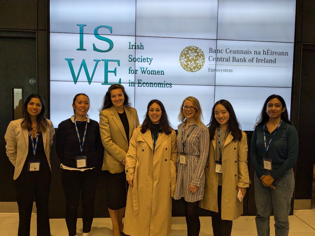UCD Economics (@economicsucd) on Twitter photo Strong contribution from <a href="/EconomicsUCD/">UCD Economics</a> to the inaugural "Gender, Economics, and Society" conference at <a href="/centralbank_ie/">Central Bank of Ireland</a>, organised by the
Irish Society for Women in Economics <a href="/ISWEconomics/">Irish Society for Women in Economics (ISWE)</a>. Presentations from <a href="/orladoyle_econ/">Orla Doyle</a>, <a href="/ManviJindalEcon/">Manvi Jindal</a>, <a href="/yishan_shi/">Yishan Shi</a> <a href="/ucdsocscilaw/">UCD Social Sciences</a> Strong contribution from <a href="/EconomicsUCD/">UCD Economics</a> to the inaugural "Gender, Economics, and Society" conference at <a href="/centralbank_ie/">Central Bank of Ireland</a>, organised by the
Irish Society for Women in Economics <a href="/ISWEconomics/">Irish Society for Women in Economics (ISWE)</a>. Presentations from <a href="/orladoyle_econ/">Orla Doyle</a>, <a href="/ManviJindalEcon/">Manvi Jindal</a>, <a href="/yishan_shi/">Yishan Shi</a> <a href="/ucdsocscilaw/">UCD Social Sciences</a>