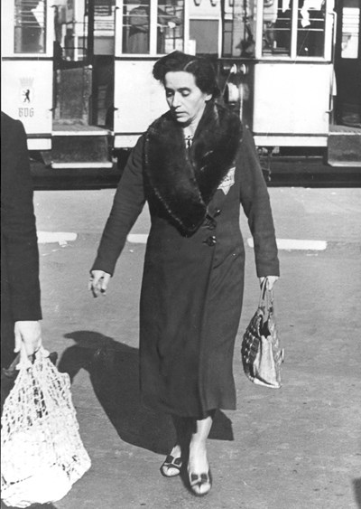 Germany, September 1941 | A woman wearing the Jewish badge. #NotlongagoNotfaraway