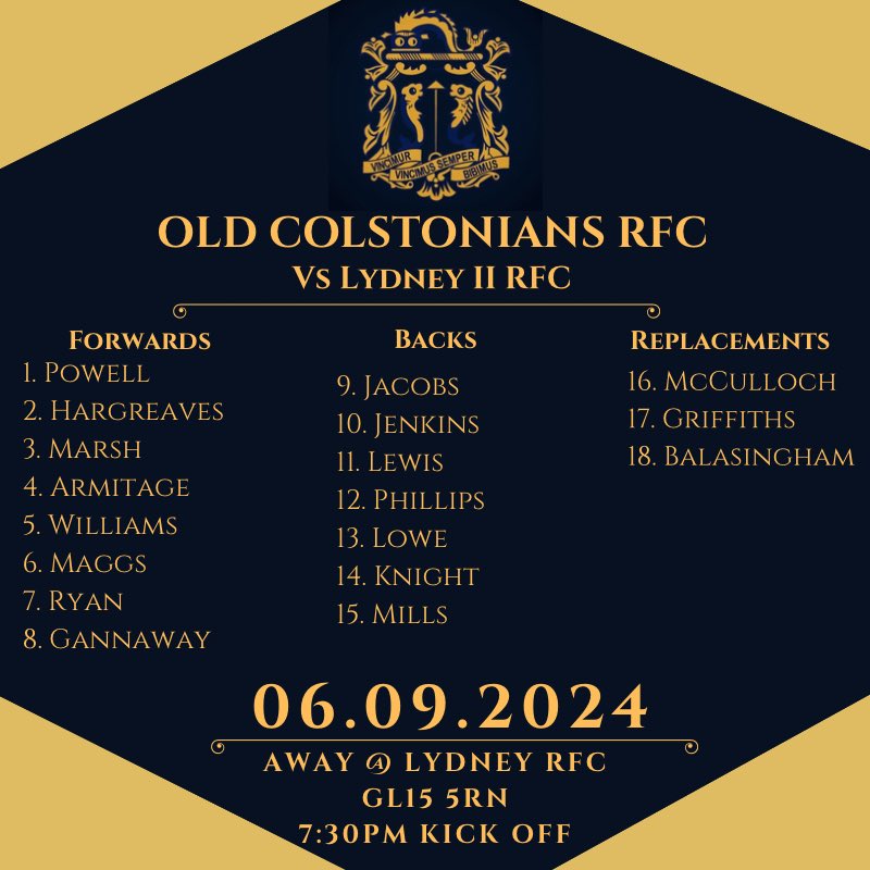 OC_RFC's tweet image. 🔷🔶 Squad Announcement 🔶🔷

OCRFC Matchday squad for tomorrow evenings game against @lydney_rfc