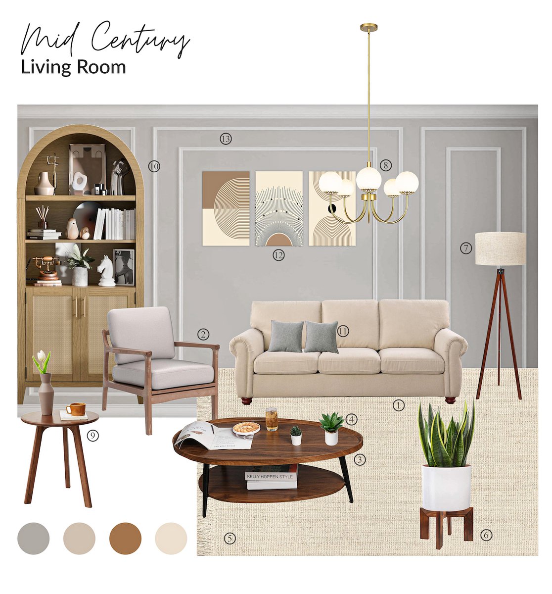 GoIveyGroup's tweet image. Mid-Century Living Room: Product Board with Shopping List dlvr.it/TCsRJZ