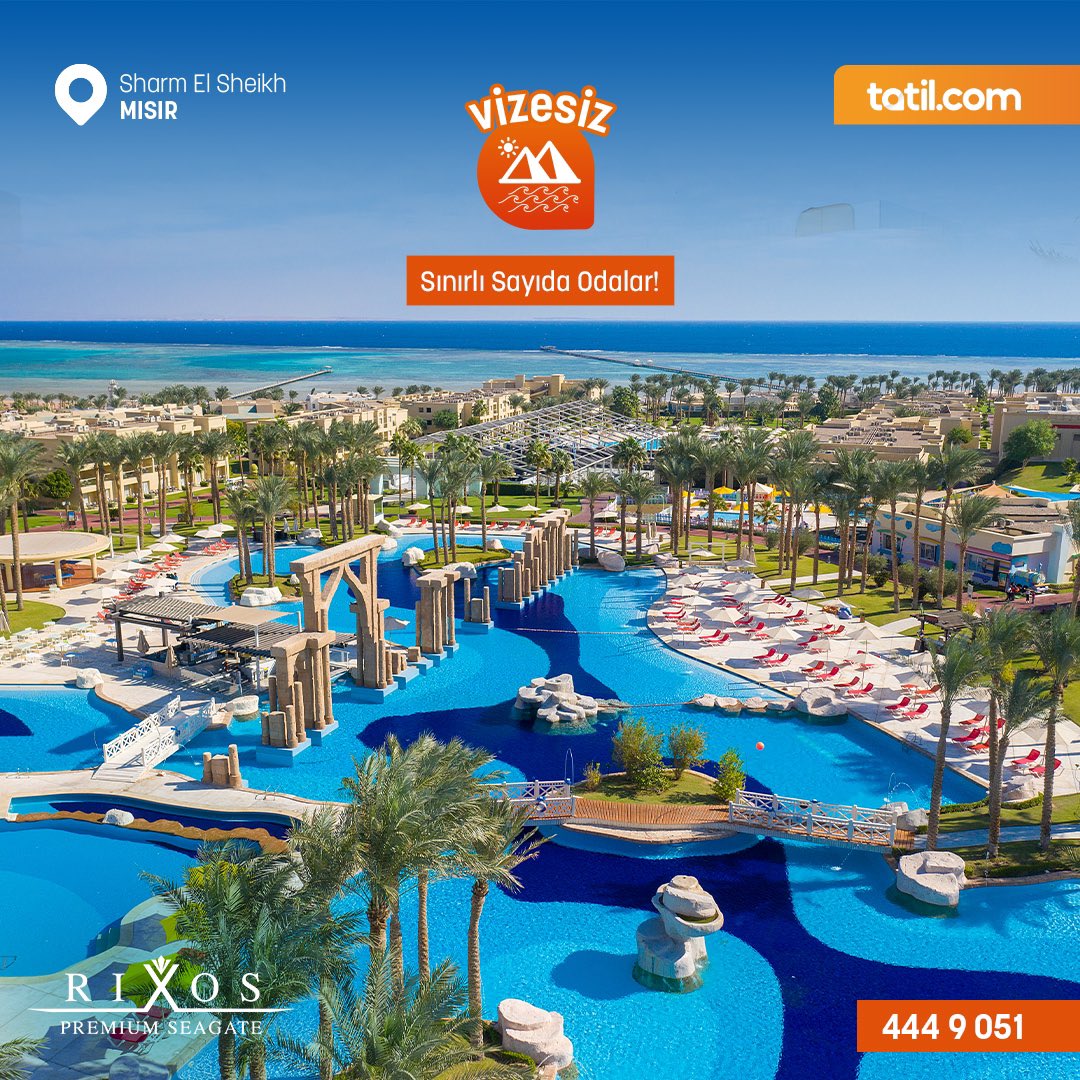 tatilcom's tweet image. #SharmElSheikh’te lüks bir #tatil mi istediniz?✨
O halde sizi #RixosPremiumSeagate’e bekleriz! 🤩
Otel+uçak+transfer dahil #Sharm tatilini #Eylül’e özel avantajlarla planla? 🌊

Tatilin Tek Adresi 
444 9 051