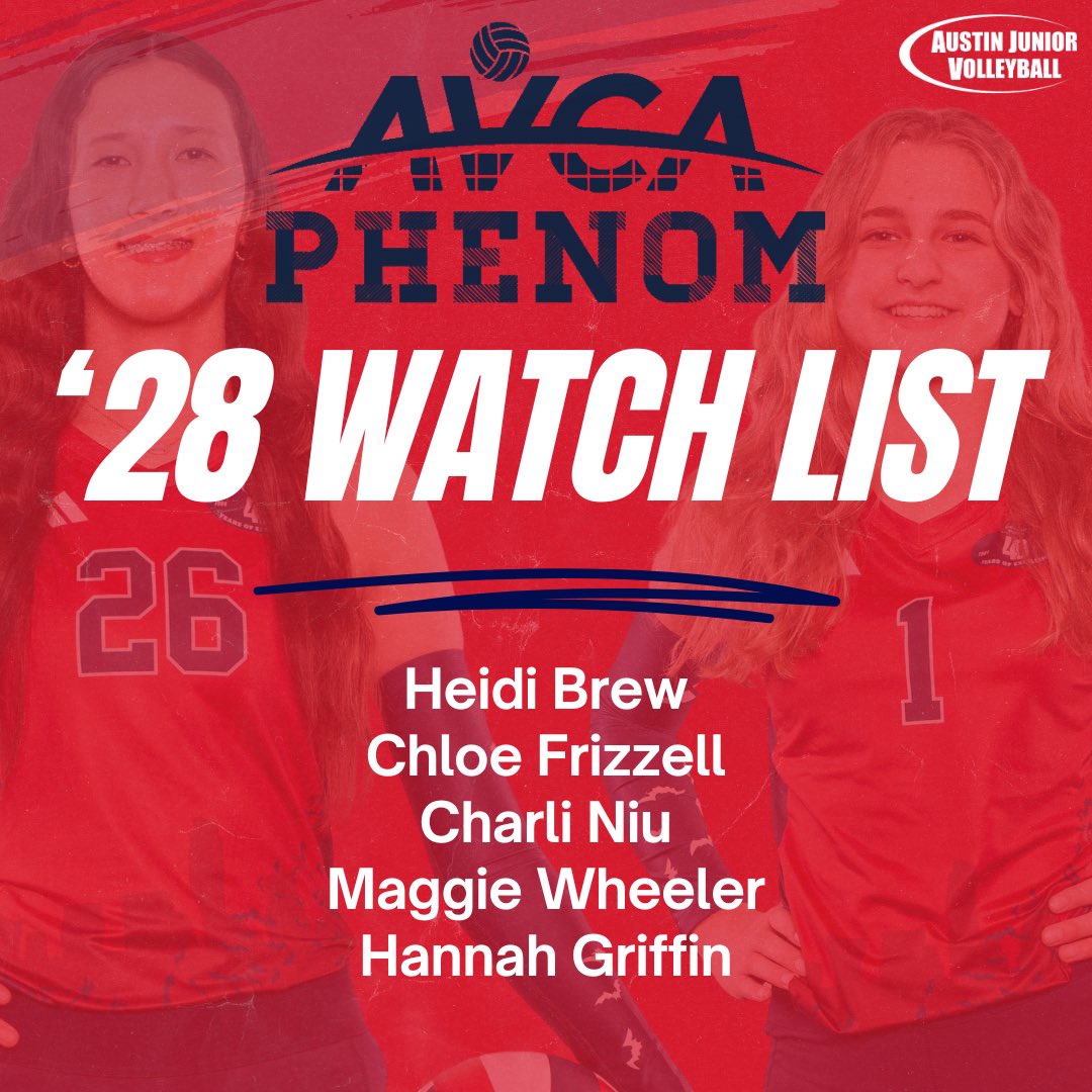 Celebrating our freshmen, sophomores &amp; juniors selected to the 2024 AVCA Girls Phenom Watch List🥳

#ajv #volleyball #recruiting #awards #settingahigherstandard
