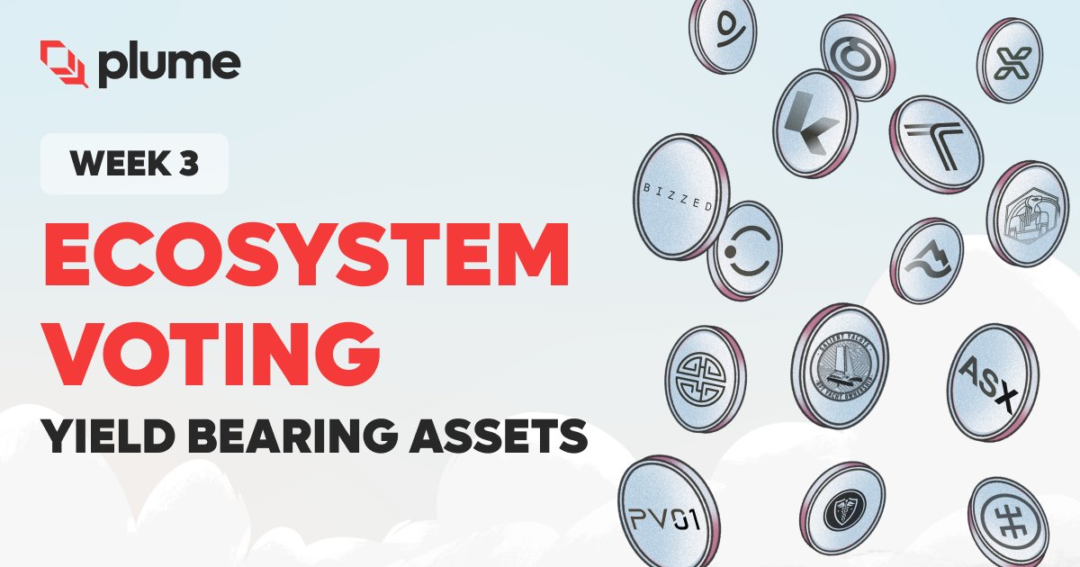 Week 3 of Voting! ✅

Last week's ecosystem voting drew huge interest from the Goons, eager to dive into our RWAfi projects.

Seize the moment—propel your top Yield Bearing Assets to new heights with your votes👇
miles.plumenetwork.xyz/voting
