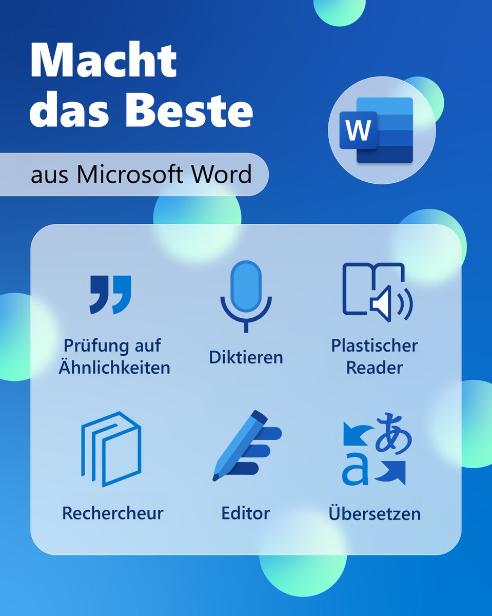Diese Features in #MicrosoftWord machen das Lehren und Lernen für alle zugänglicher! Welche davon möchtest du zuerst ausprobieren? 🤔#MicrosoftEDU