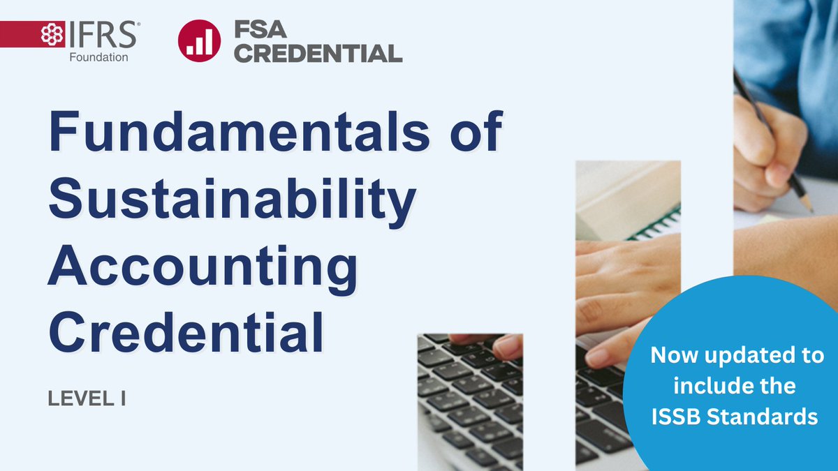 The final testing block of this year has opened for the Fundamentals of Sustainability Accounting (FSA) Credential. 
 
Secure your spot now and take the Level I exam before the current block closes on 31 October!

Find out more and register: ifrs.org/products-and-s…