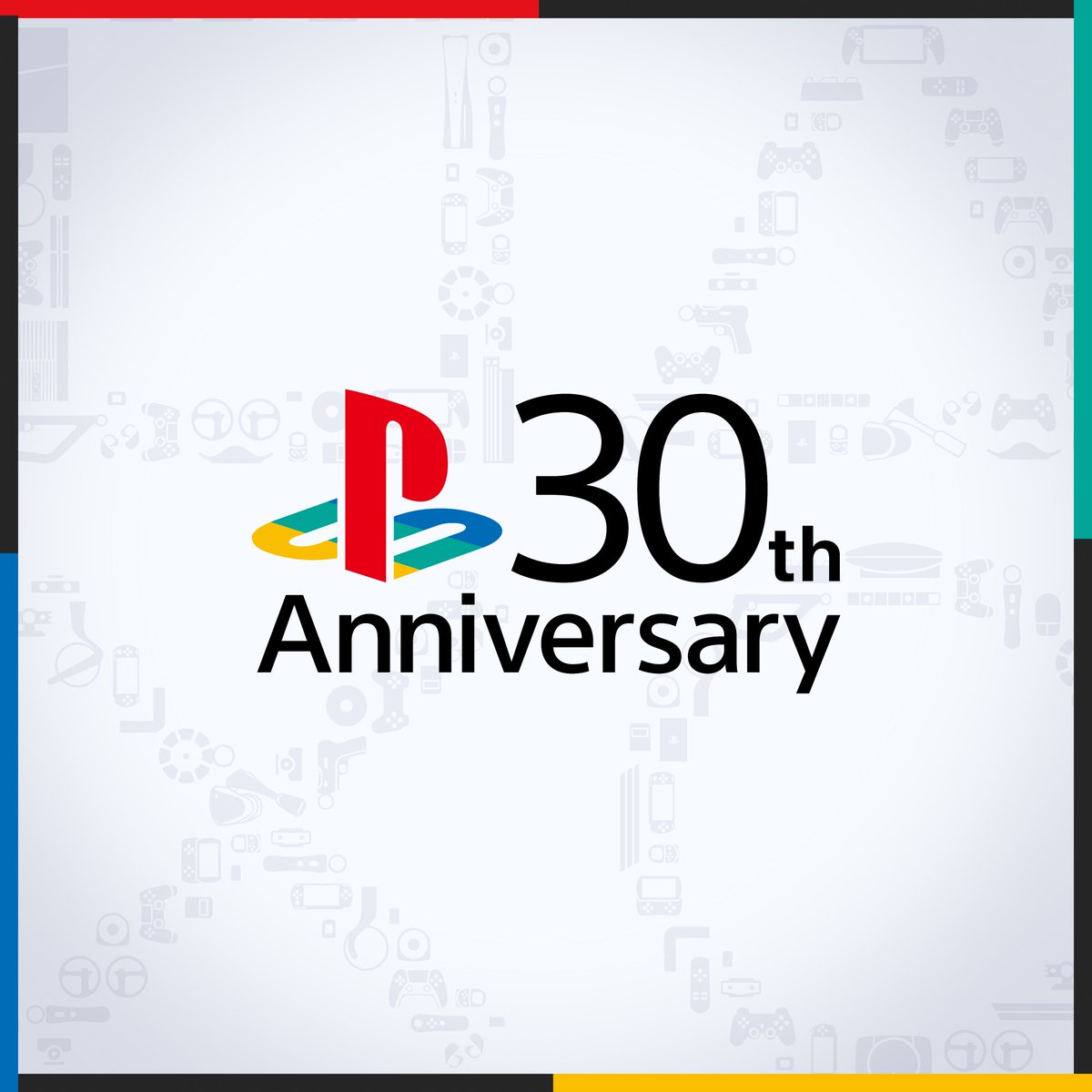 PlayStation's tweet image. Get an early glimpse at PlayStation’s 30th anniversary celebration plans 👀

🏎️  My First GT
⭕ Shapes of Play Collection
🎵  Digital soundtracks
🤼  esports Tournaments

… and there’s more to come. First details: play.st/4gaFkRf