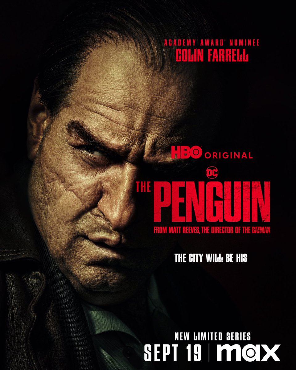 mattreevesLA's tweet photo. The city will be his. 
 
Watch our new @HBO Original Limited Series #ThePenguin, premiering Thursday, September 19 at 9 pm ET on Max, and then Sundays at 9 pm ET starting September 29 https://t.co/AczAbuF3h1