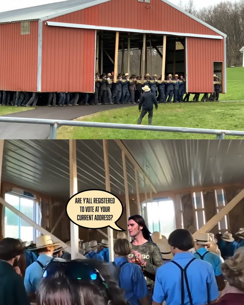 ScottPresler's tweet photo. In 2020, Pennsylvania was decided by 80,000 votes. 

In 2020, Wisconsin was decided by 20,000 votes. 

There are 80,000 Amish in PA. There are 20,000 Amish in WI. 

Whenever you see Amish people, please kindly ask them to consider voting.

They could save America. https://t.co/FE03SmTo5N