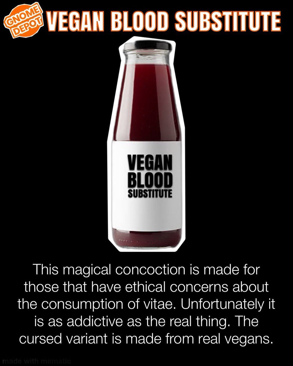 Vegan Blood Substitute #gnomedepot