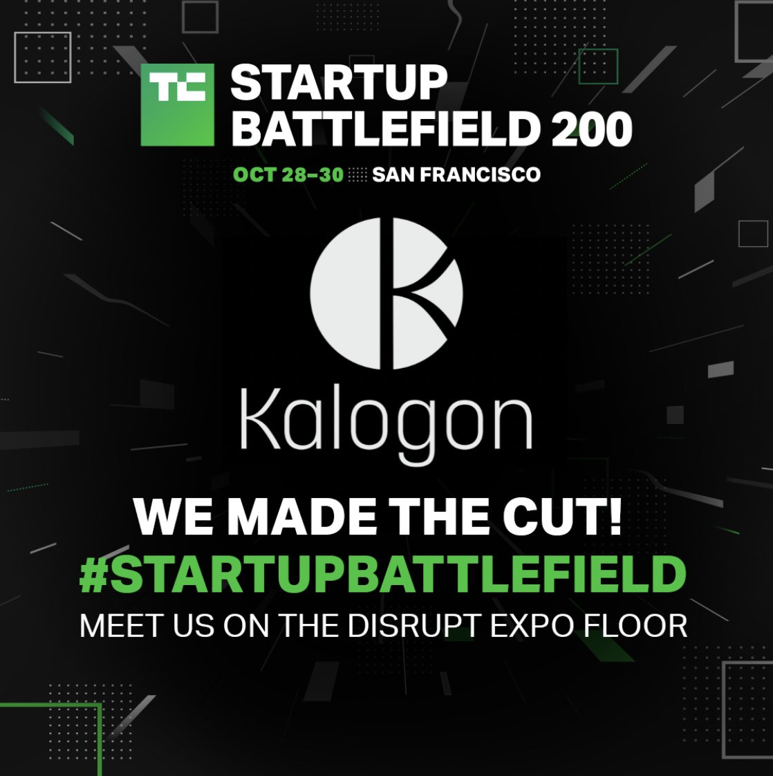 Kalogon® (@_kalogon) on Twitter photo We’re thrilled to make the elite #StartupBattlefield. 1 of only 200 (out of thousands!) chosen to exhibit at #TechCrunchDisrupt2024. Read the full announcement here 👉 techcrunch.com/2024/09/05/ann… We’re thrilled to make the elite #StartupBattlefield. 1 of only 200 (out of thousands!) chosen to exhibit at #TechCrunchDisrupt2024. Read the full announcement here 👉 techcrunch.com/2024/09/05/ann…