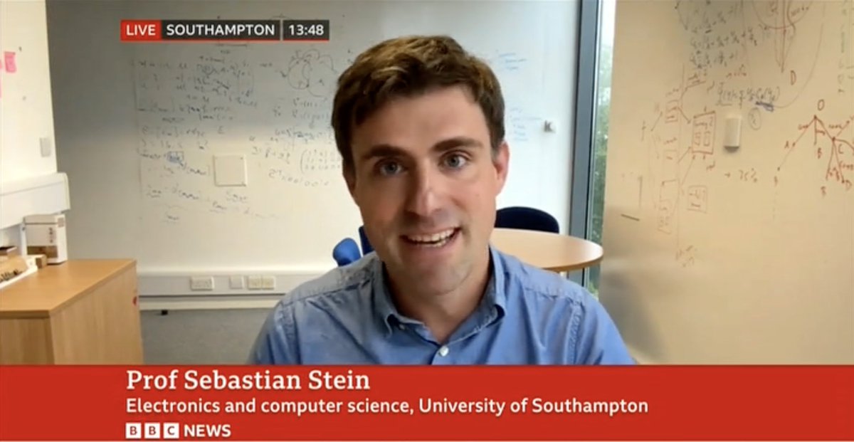 Sebastian Stein (@profsebstein) on Twitter photo Had a surprise call from <a href="/BBCNews/">BBC News (UK)</a> this morning... and before I knew it, I was on live TV talking about electric cars.
What an honour!
We talked about challenges surrounding their uptake and some of the work we're doing at <a href="/unisouthampton/">University of Southampton</a> to address these challenges. Had a surprise call from <a href="/BBCNews/">BBC News (UK)</a> this morning... and before I knew it, I was on live TV talking about electric cars.
What an honour!
We talked about challenges surrounding their uptake and some of the work we're doing at <a href="/unisouthampton/">University of Southampton</a> to address these challenges.