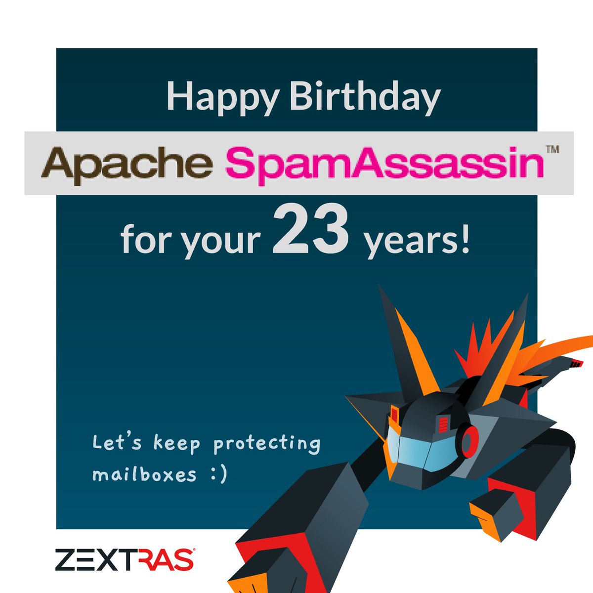 zextras's tweet image. #SpamAssassin was launched on September 5, 2001!
In over 100 releases it brought improvements in #spam detection and helped combat emerging threats.  

🥷Read more: bit.ly/3TefVfy 

#Zextras  #CarbonioCE #CyberSecurity #EmailSecurity #OpenSource #SpamFilter