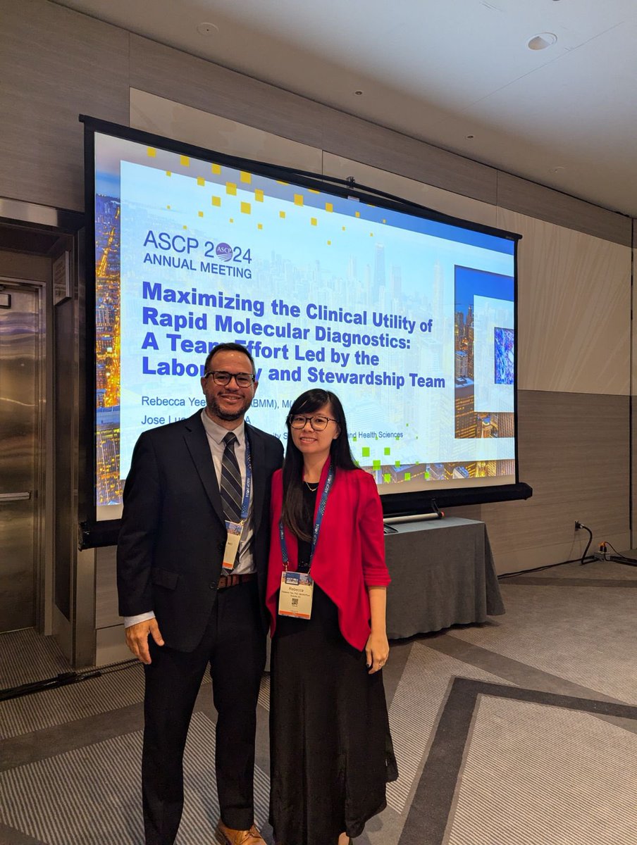 ✅ my bucket list of doing a talk with Dr. Jose Lucar, amazing @GWUvamcID colleague and medical director of our stewardship team. Everyone needs a collaborative lab/clinician relationship for optimal patient care #ASCP2024