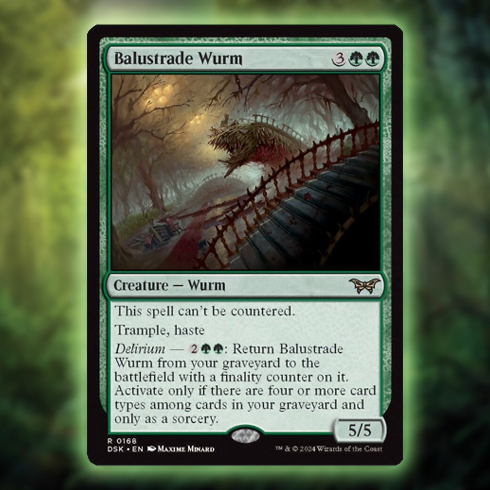 manatrust's tweet image. Spoiler DuskMourn: Wurm INCOUNTERABILE 5/5 haste e trample che torna dal cimitero 👻

#MTGDuskmourn