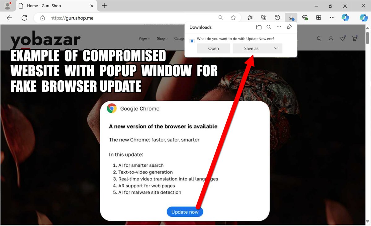 Unit42_Intel's tweet photo. 2024-09-04 (Wednesday): We're still seeing the #EtherHiding technique used to generate popup windows for fake browser updates. Indicators and more info available at https://t.co/psNhF6pZbH

#TimelyThreatIntel #Unit42ThreatIntel #IndicatorsOfCompromise https://t.co/L9KXJJbwvc