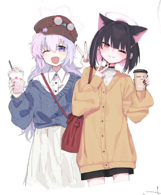 カズサとレイサの秋服デート#ブルアカ 
