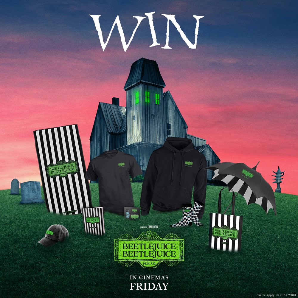 markandmepod's tweet image. To celebrate the release of #beetlejuicebeetlejuice in cinemas Friday

I have this amazing #prize pack to #giveaway

Just follow and retweet to enter this #competition #WarnerBrosUK and #BeetlejuiceBeetlejuice