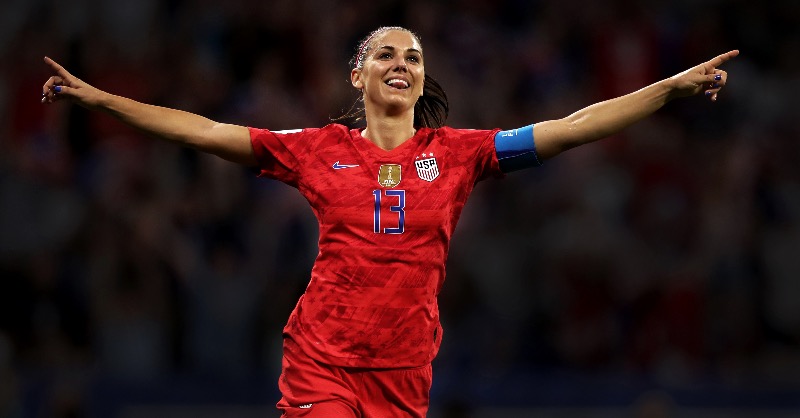 USWNT's tweet photo. 123 international goals.
53 assists.
2 @FIFAWWC titles.
1 @Olympics gold medal.
15 years of incredible impact on our #USWNT and the sport around the globe. #ThankYouAlex