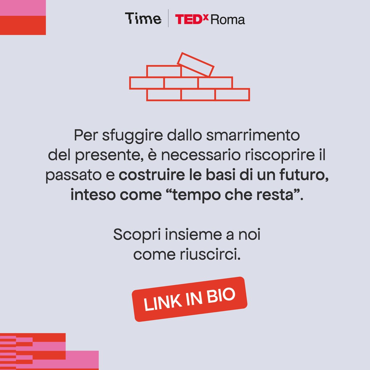 Eniautos è il tempo ciclico, che ci ricorda lo scorrere della vita durante l’anno, ora minacciato da un presente non lineare. 

Per uscirne, si deve riscoprire il passato per costruire un futuro come “tempo che resta”.

🎟️ Unisciti al viaggio nel tempo ➡️rb.gy/z801iz
