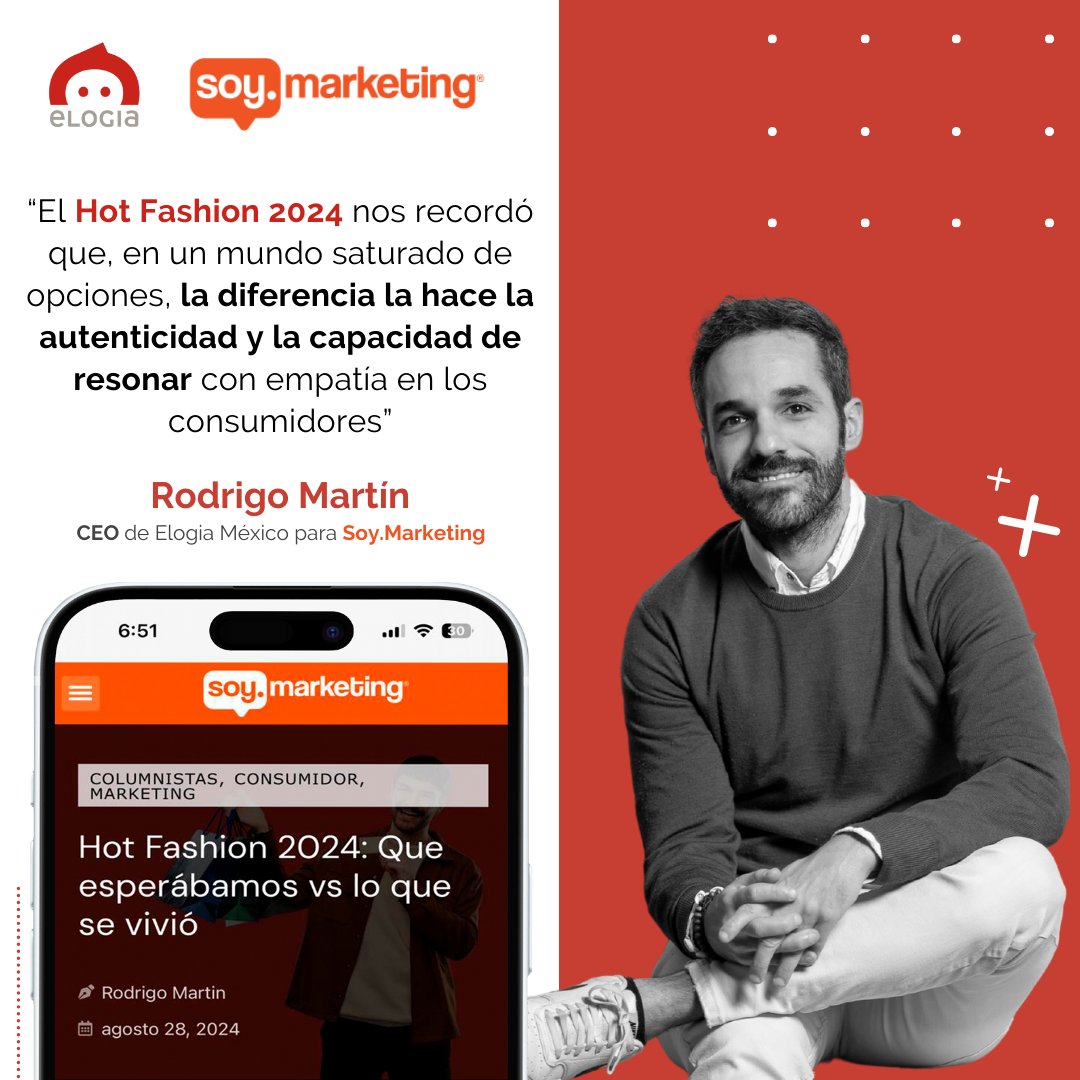 El #HotFashion del 2024 nos dejó valiosas lecciones que desafiaron nuestras expectativas desde el lanzamiento de nuestro Estudio de Moda Online México 2023.

🔍 Descúbrelas junto a nuestro CEO en #ElogiaMX, Rodrigo Martín y <a href="/soy_marketing/">Soy Marketing</a> 💻

🔗bit.ly/47gILSn