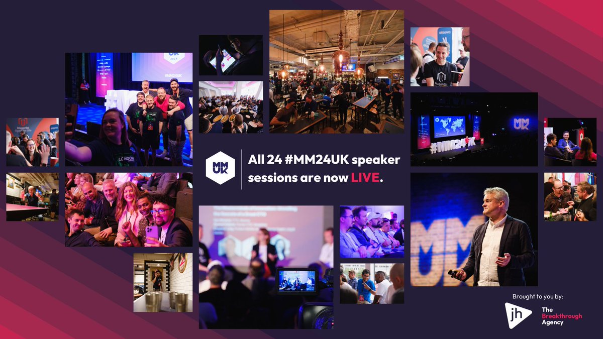 EPIC NEWS

All talks from <a href="/MeetMagentoUK/">Meet Magento UK</a> are now online for free to watch: youtube.com/playlist?list=…

As is our @weareJH ebook on the conference: wearejh.com/meet-magento-2…

#MM24UK cc <a href="/MagentoAssoc/">Magento Association</a> <a href="/mage_os/">Mage-OS</a> <a href="/AdobeCommerce/">Adobe Commerce</a>