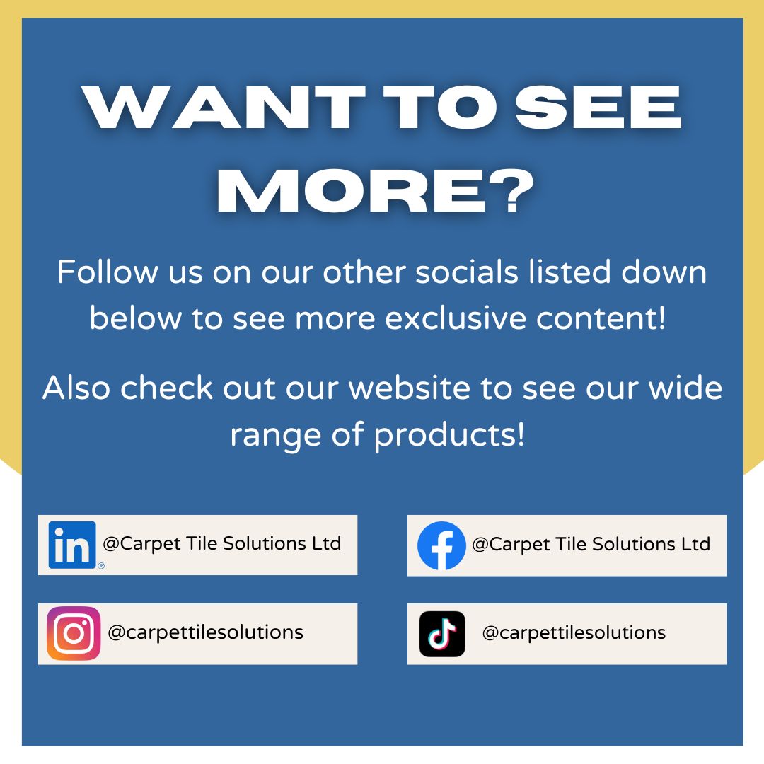Keep up to date with our other social media platforms! To keep informed about everything carpet tiles and carpet tile solutions! Whether you’re curious about our products or the company itself, we've got it covered. 👍

#carpettiles #flooring #expertflooring #uk  #Ireland