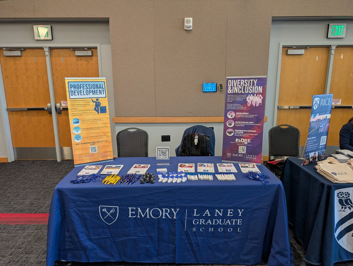 The Fall 2024 Recruitment Season for <a href="/laneygradschool/">Emory LGS</a> has begun!

Come check us out at the McNair Scholars &amp; Research Opportunity Conference at the <a href="/UNM/">Univ. of New Mexico</a>!!

#DiversityisExcellence