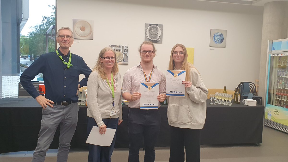 Congratulations to Bradley Diggines  for winning the Best Presentation at <a href="/impchemistry/">Imperial Chemistry</a> MRes in Biological and Physical Chemistry &amp; Chemical Biology  Symposium 2024! 🏆🎉 A big shoutout to Daisy Williams  and Luke Parry for being the well-deserved runners-up! 👏