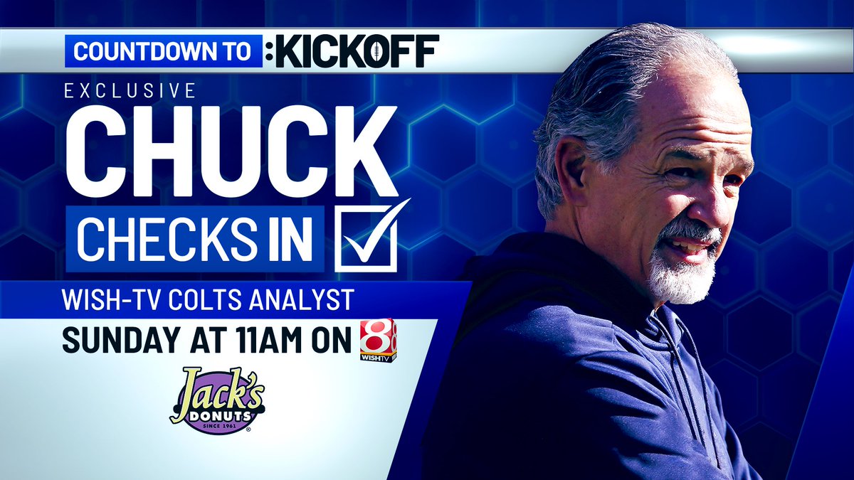 Anthony Calhoun ๐บ (@acwishtv) on Twitter photo Letโs GO!
We are thrilled to have <a href="/ChuckPaganoNFL/">Chuck Pagano</a> back for another season on <a href="/WISHNews8/">WISH-TV News</a> for Countdown to Kickoff.
Coach is MUST SEE TV SUNDAY ๐ Letโs GO!
We are thrilled to have <a href="/ChuckPaganoNFL/">Chuck Pagano</a> back for another season on <a href="/WISHNews8/">WISH-TV News</a> for Countdown to Kickoff.
Coach is MUST SEE TV SUNDAY ๐