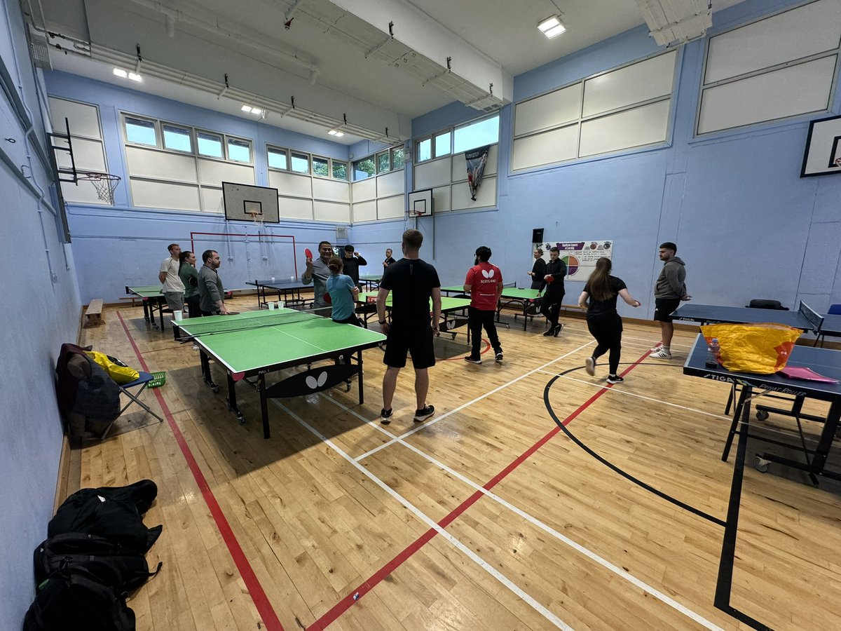 Robbie Kelly (@asgkingspark) on Twitter photo Big thanks to Cameron from <a href="/TableTennisScot/">TableTennisScotland</a> and Glasgow South Table Tennis Club for delivering a Table Tennis Ideas CPD for primary and secondary staff across the city!
<a href="/PEPASSGlasgow/">PEPASS Glasgow</a> <a href="/KpssPEandHE/">KPSS PE + HE</a> Big thanks to Cameron from <a href="/TableTennisScot/">TableTennisScotland</a> and Glasgow South Table Tennis Club for delivering a Table Tennis Ideas CPD for primary and secondary staff across the city!
<a href="/PEPASSGlasgow/">PEPASS Glasgow</a> <a href="/KpssPEandHE/">KPSS PE + HE</a>