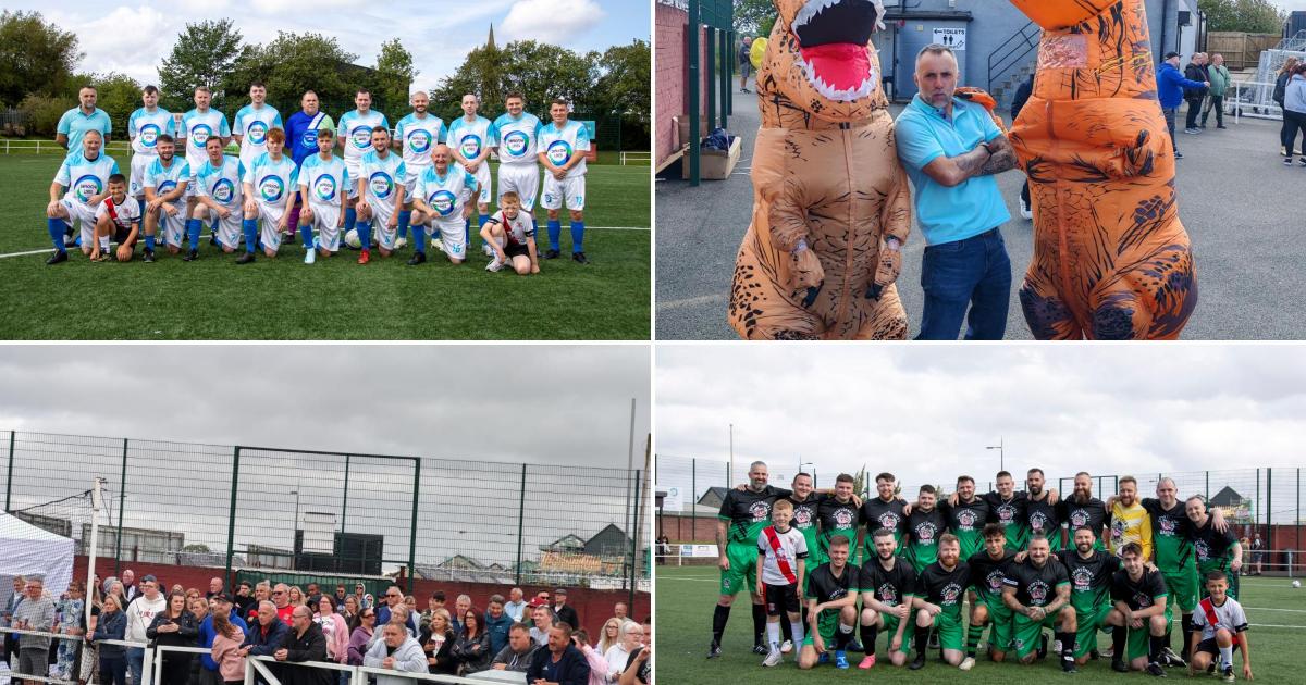 A charity football match took place in Clydebank to promote the importance of keeping fit and healthy. dlvr.it/TCsWYd 👇 Full story