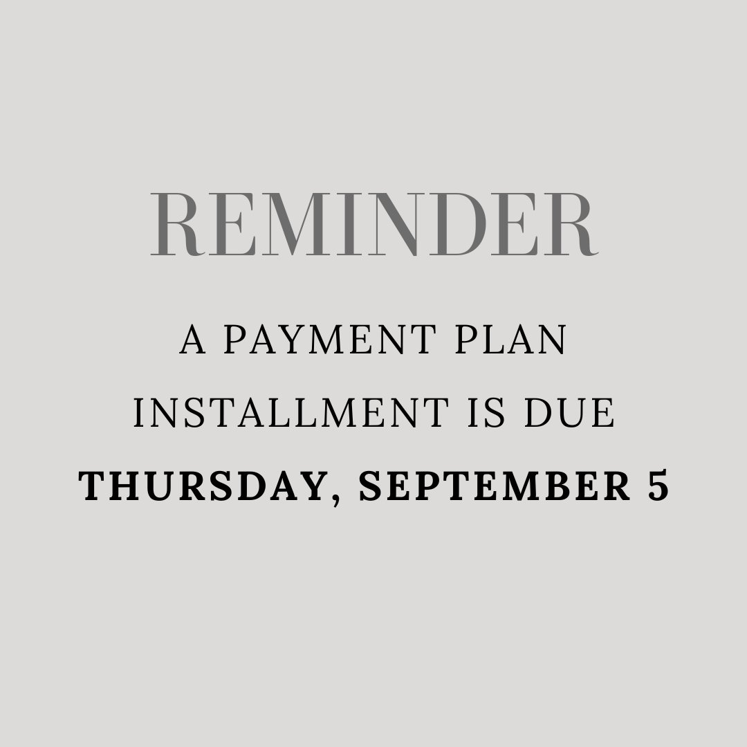 SamfordOneStop's tweet image. If you are enrolled in a 5-installment payment plan for the fall semester, your 2nd installment is due today!

Payments can be made online in the financial portal.

#mysamford #samforduniversity
