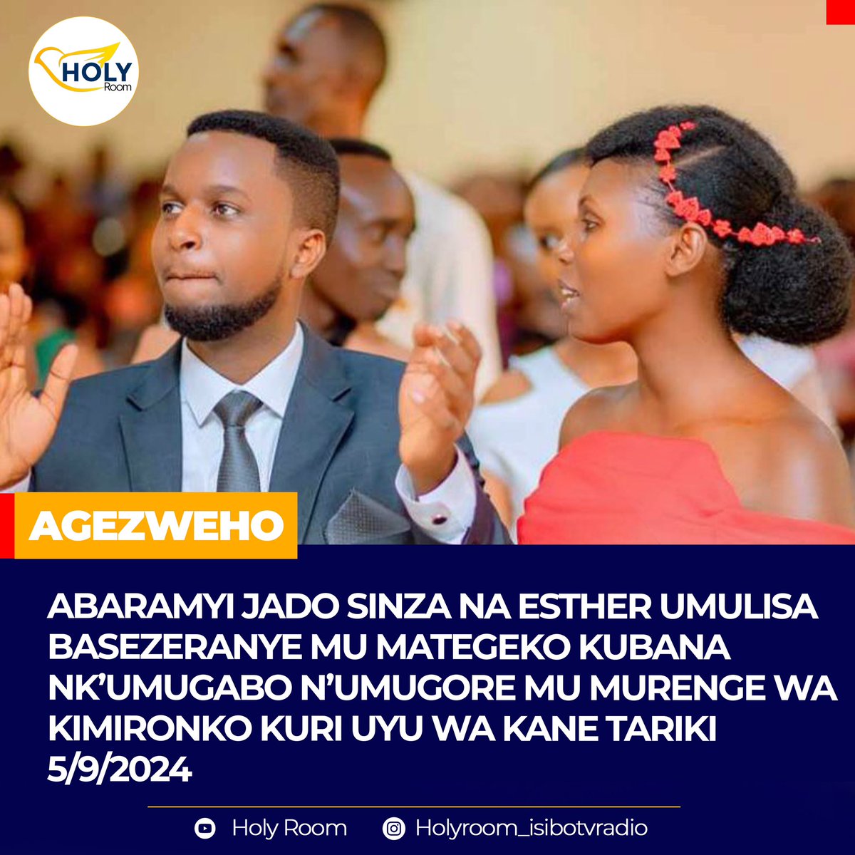 ChristianAbayi's tweet photo. Abaramyi Jado Sinza na Esther Umulisa basezeranye mu mategeko kubana nk’umugabo n’umugore mu murenge wa Kimironko kuri uyu wa kane tariki 5/9/2024 @JadoSinza https://t.co/GrKlk9NdlB
