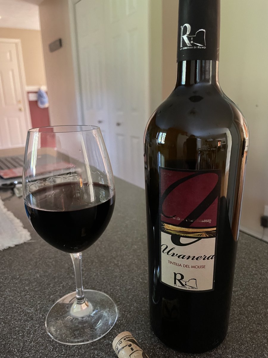 From Italy: Cantina di Remo, "Tintilia Del Molise". Intense ruby red in color with ripe red fruit flavors along with spice notes.  On the palate, good body, smooth tannins and a long, plush mouthfeel.
@alvuona,@wicndotorg