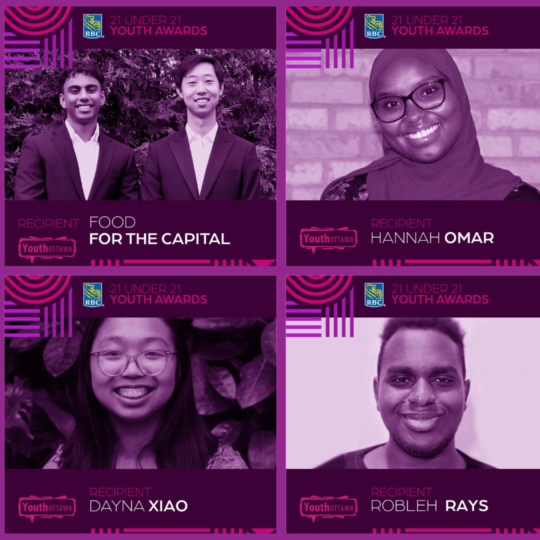 🎉Meet this year’s <a href="/RBC/">RBC</a>  21 Under 21 Award recipients! 21 exceptional youth from Ottawa making a powerful difference in the community. Learn more about our inspiring winners! 
👉youthottawa.ca/introducing-th…