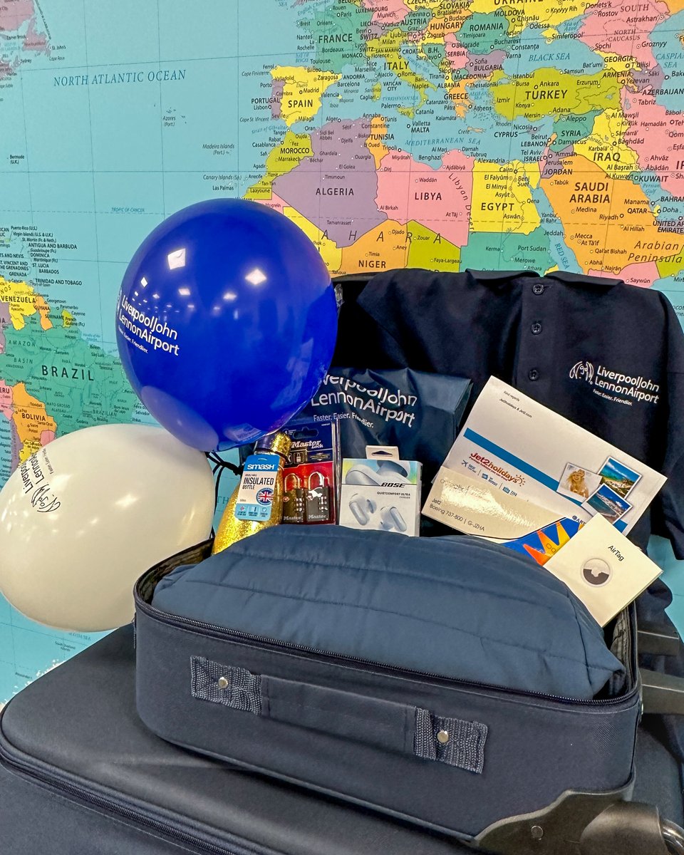 Liverpool John Lennon Airport (@lpl_airport) on Twitter photo 🎁 GIVEAWAY TIME 🎁
To celebrate retaining our #1 UK Airport crown, we're giving you the opportunity to win this incredible travel bundle, including...
🎶 BOSE QuietComfort Ultra Wireless Earbuds
🤑 £250 <a href="/jet2tweets/">Jet2tweets</a> voucher
✈️ Jet2holidays model aircraft
👕 LJLA polo shirt
🎒 🎁 GIVEAWAY TIME 🎁
To celebrate retaining our #1 UK Airport crown, we're giving you the opportunity to win this incredible travel bundle, including...
🎶 BOSE QuietComfort Ultra Wireless Earbuds
🤑 £250 <a href="/jet2tweets/">Jet2tweets</a> voucher
✈️ Jet2holidays model aircraft
👕 LJLA polo shirt
🎒