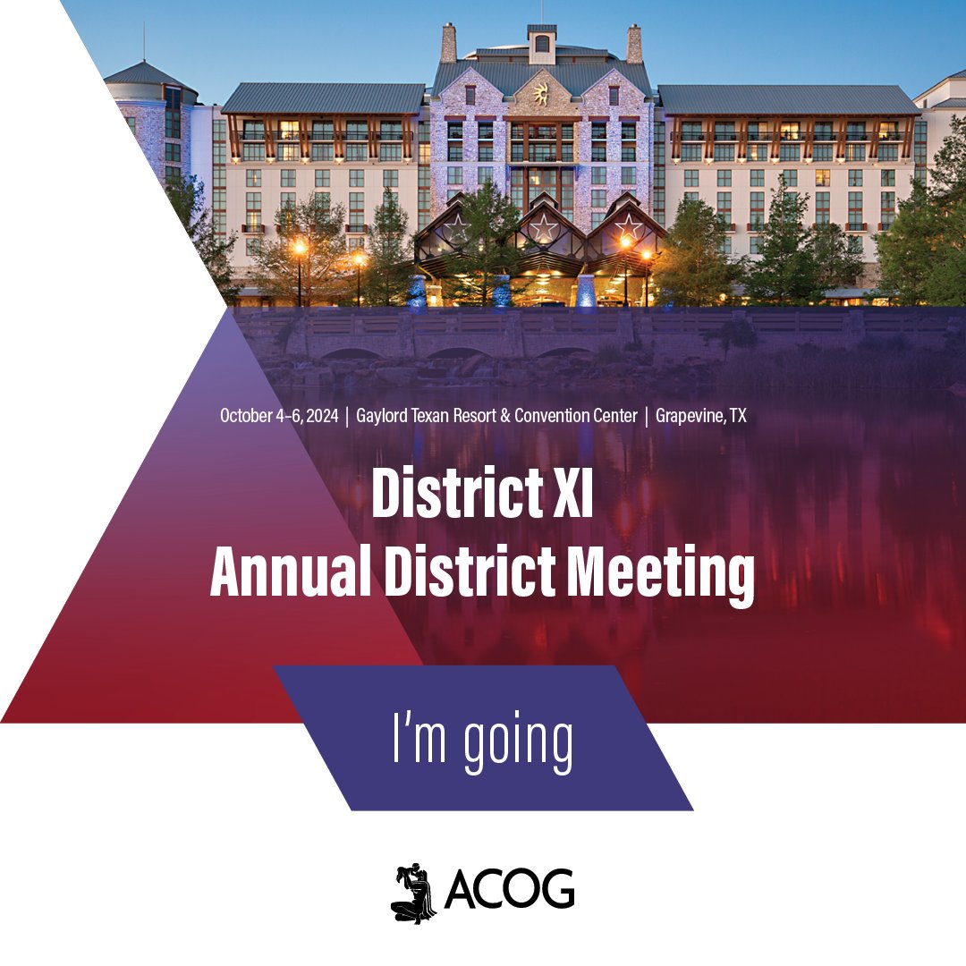 Of course we are going! We wouldn’t want to be anywhere else but with our amazing ob-gyn members. 🥰

WILL YOU BE THERE? Don’t miss out on what will be a great event, it's not too late to register. Join us! ❤️💜❤️

acog.org/d11adm